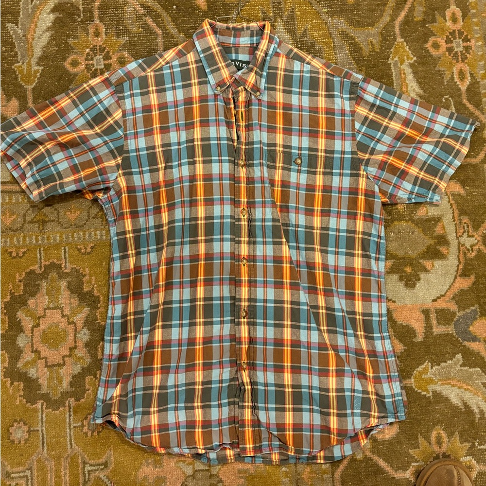 Orvis short sleeve button down size L
